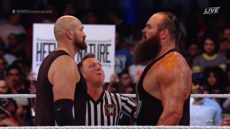 Tyson Fury was involved in a brawl with Braun Strowman in WWE.